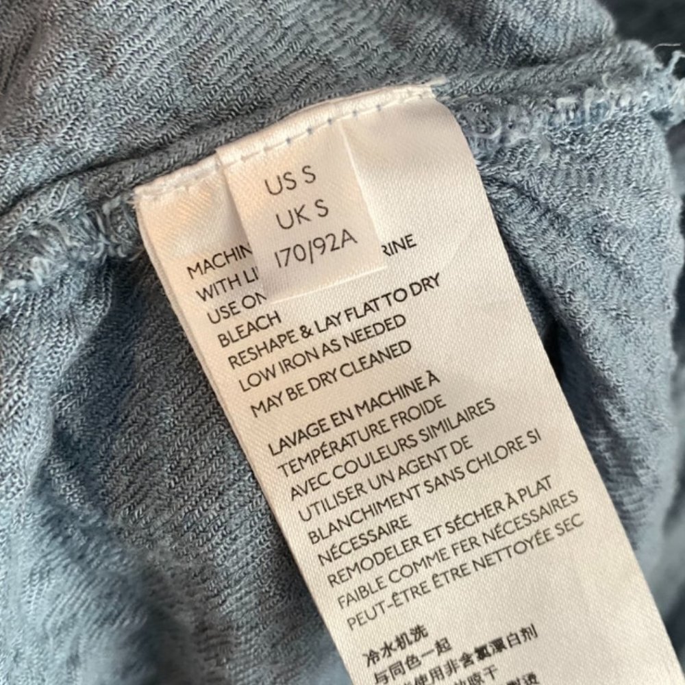 Free People Blue Solid Hidden Valley Button Down Long Sleeve Shirt - Picture 5 of 8